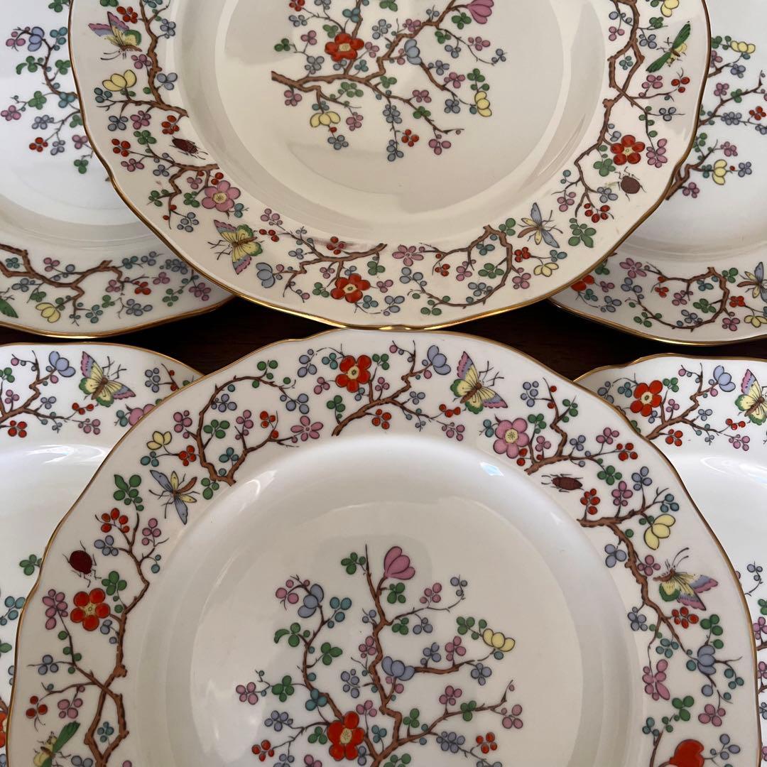 【希少品】スポード ★Shanghai★シノワズリ　デザート皿　6枚