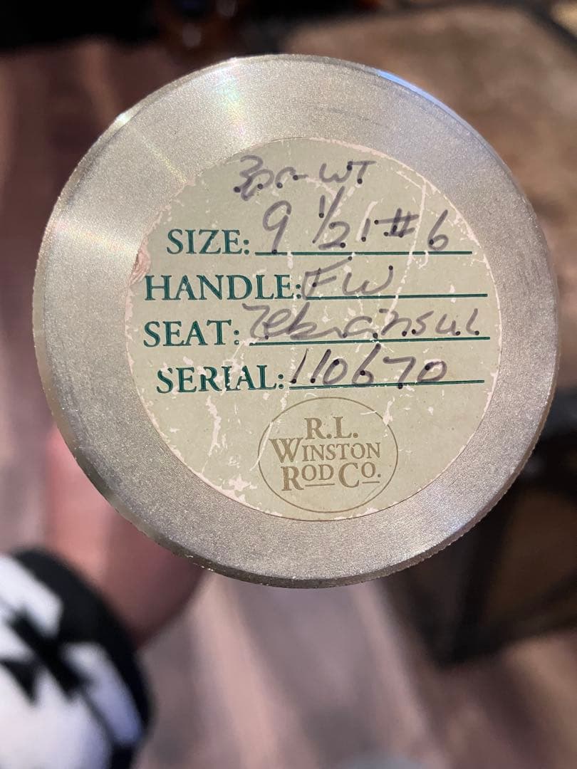 名竿　ウィンストン　Winston WT 9'6 #6 3pc フライロッド