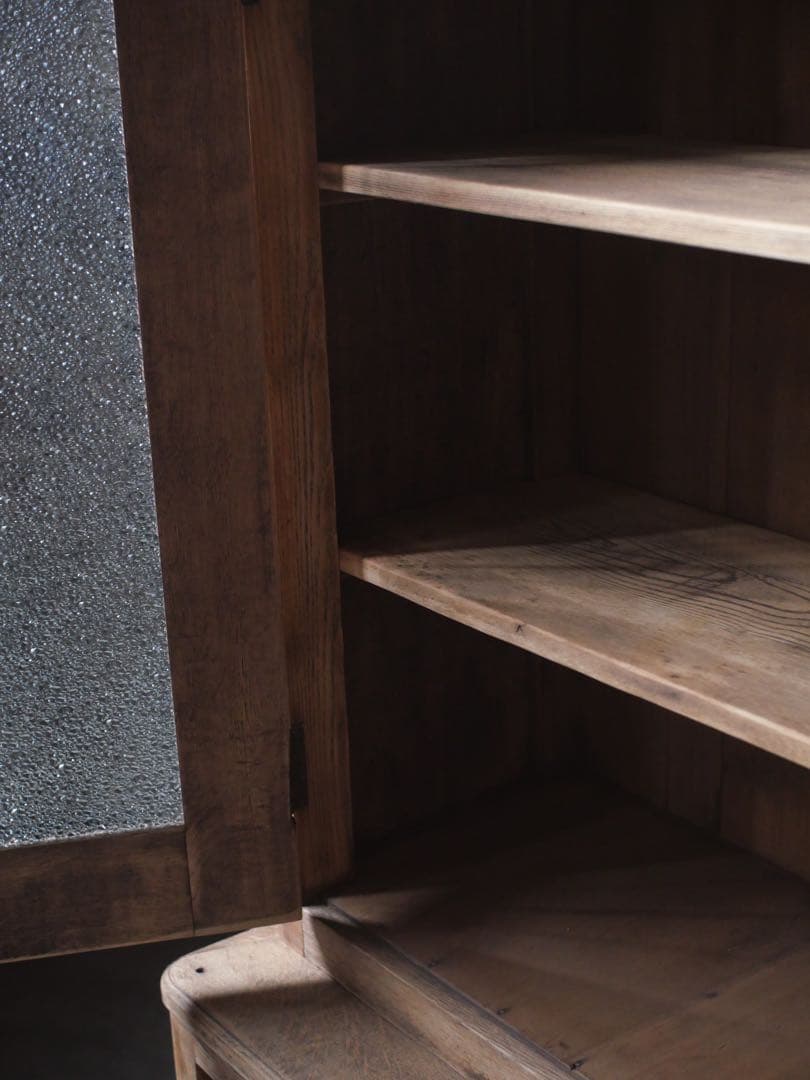 食器棚　ダイヤガラス　収納　器　食器　古家具　古道具　アンティーク　昭和レトロ