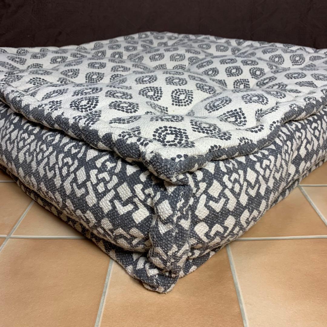 【美品】アデペシュ ブロックマルチソファ オットマン ホワイト