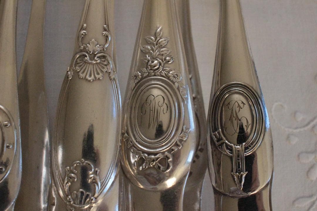 【C】シルバーコーティングのトング/野獣の足・フランスアンティーク