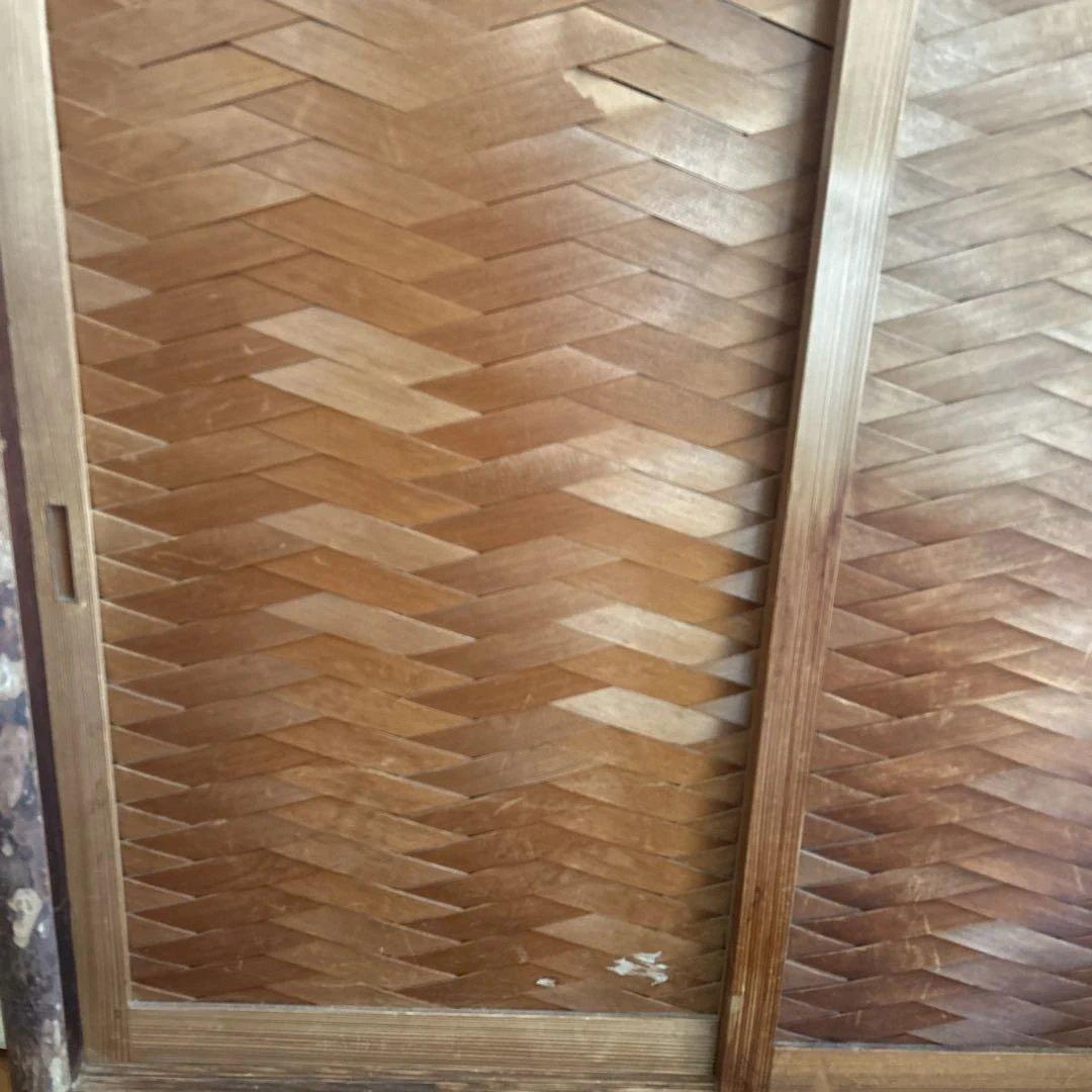 送料込み　伝統工芸　置き水屋　茶道具　置水屋　水屋箪笥　網代引戸　茶箪笥