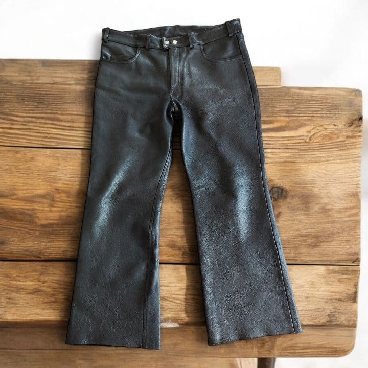 本革パンツ　DEGNER 　ブーツカット　革ズボン