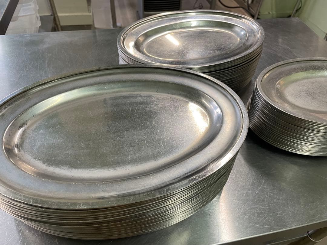 【お買い得！】ステンレス小判皿 サイズ違い82枚セット