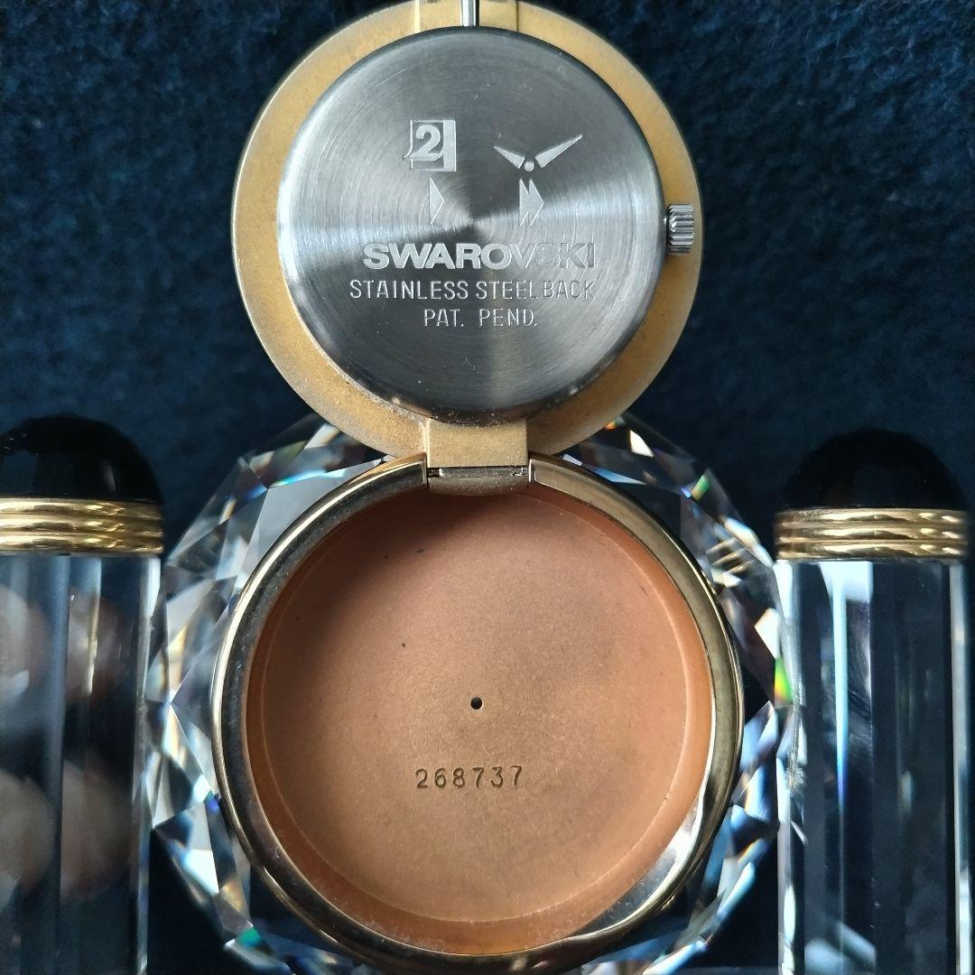 スワロフスキー Swarovski 1992年 クオーツ 置時計 廃盤品