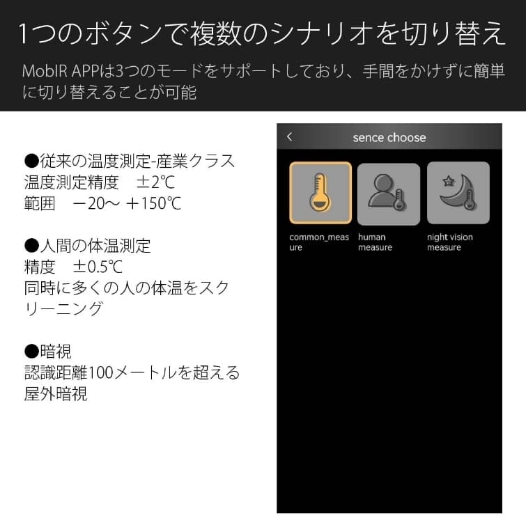 サーマルカメラ TYPE-C「MobIR 2S Silver.B」