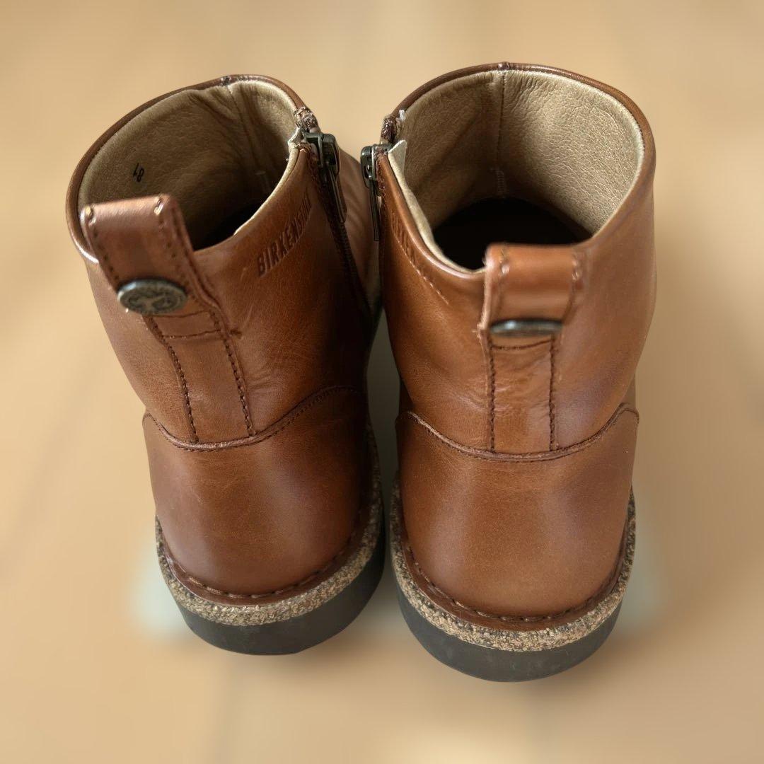 ビルケンシュトック メルローズ　ブラウンレザーショートブーツ　26cm