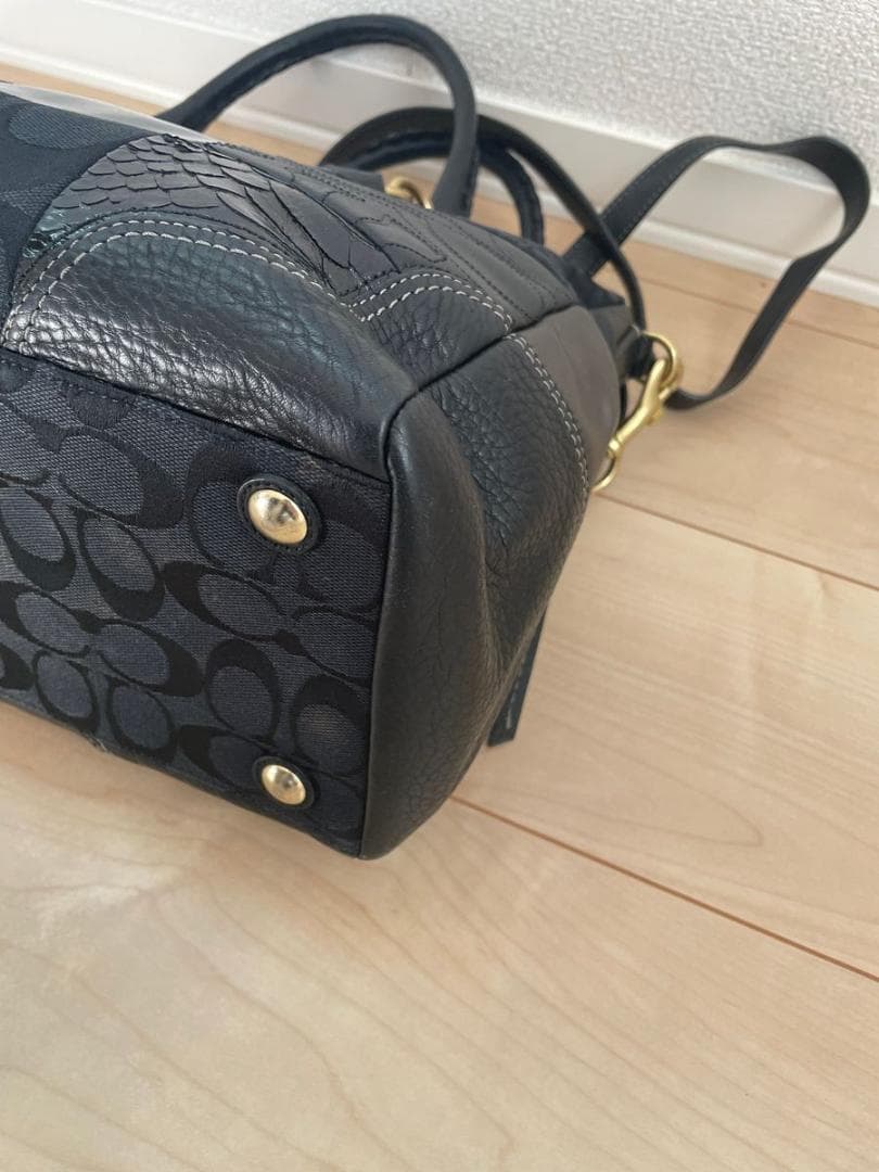 コーチ パッチワーク 2way ハンドバッグ　ショルダーバッグ 12479 黒