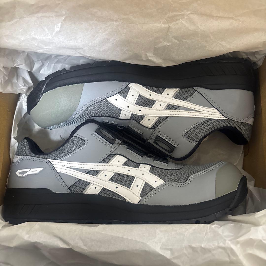 最終値下げ！ ASICS BOAシステム安全靴 グレー/ホワイト