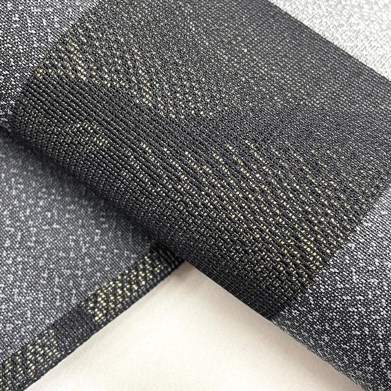 512my135△鱗文 唐草 変わり市松 金糸 モダン リバーシブル 袋帯△美品