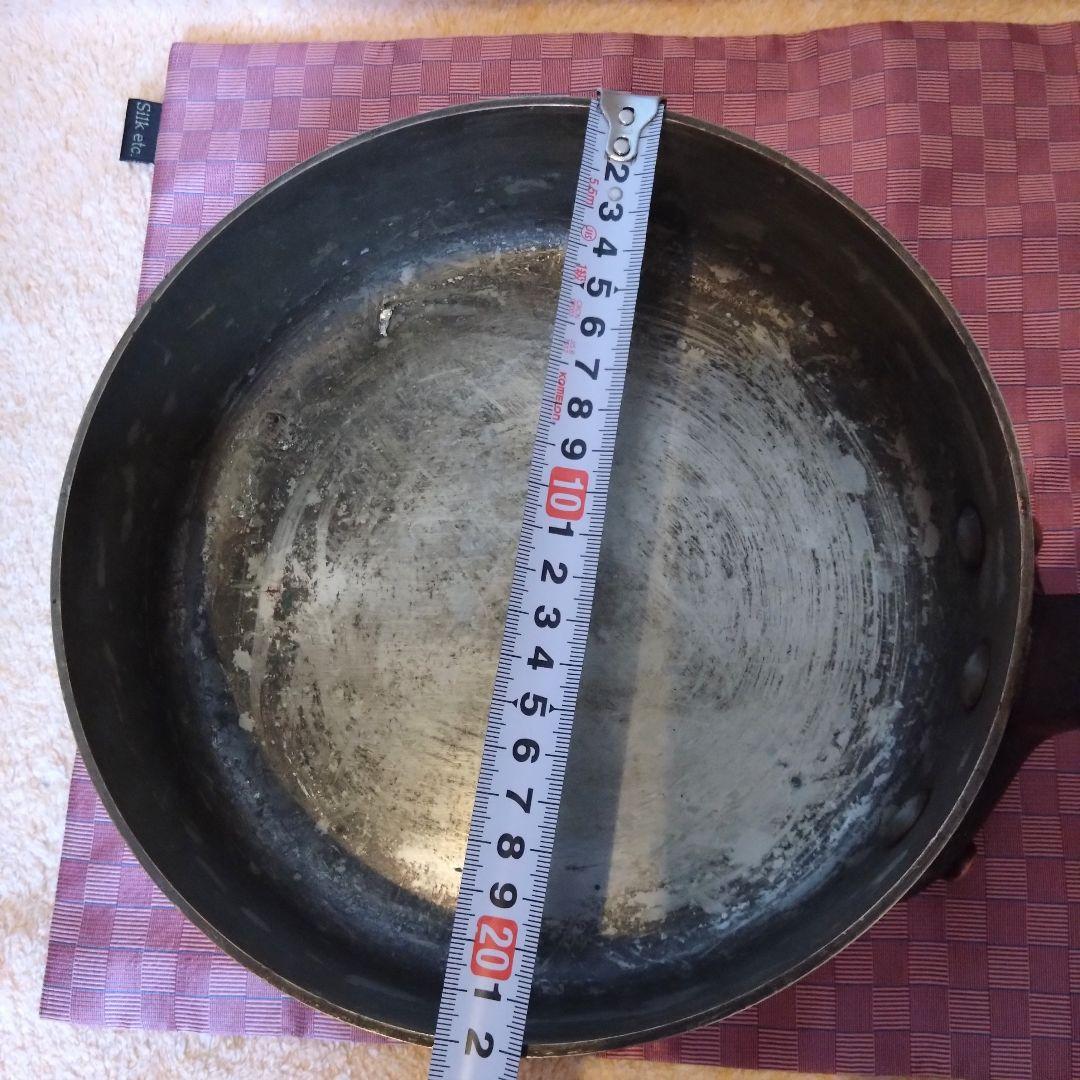 マトファー 銅製片手鍋 銅鍋 ソテーパン 直径約22cm 板厚3mm