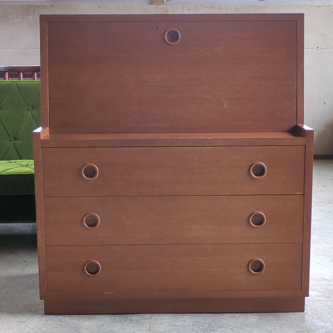 ヴィンテージ◆木製 チェスト ドレッサー　ライティング　デスク　北欧　昭和レトロ