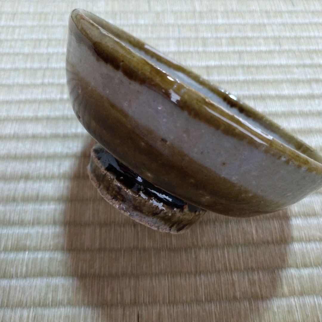 河井寛次郎　飴釉碗　河井つね識箱