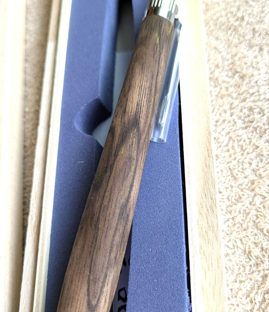 金杢犀　黒柿　孔雀杢　特上　ボールペン