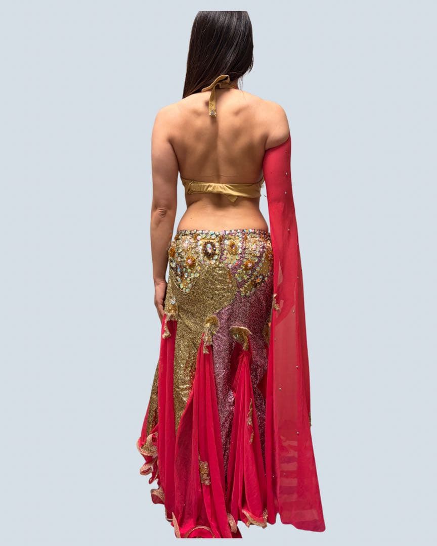 ベリーダンス衣装ピンク【エジプト購入】