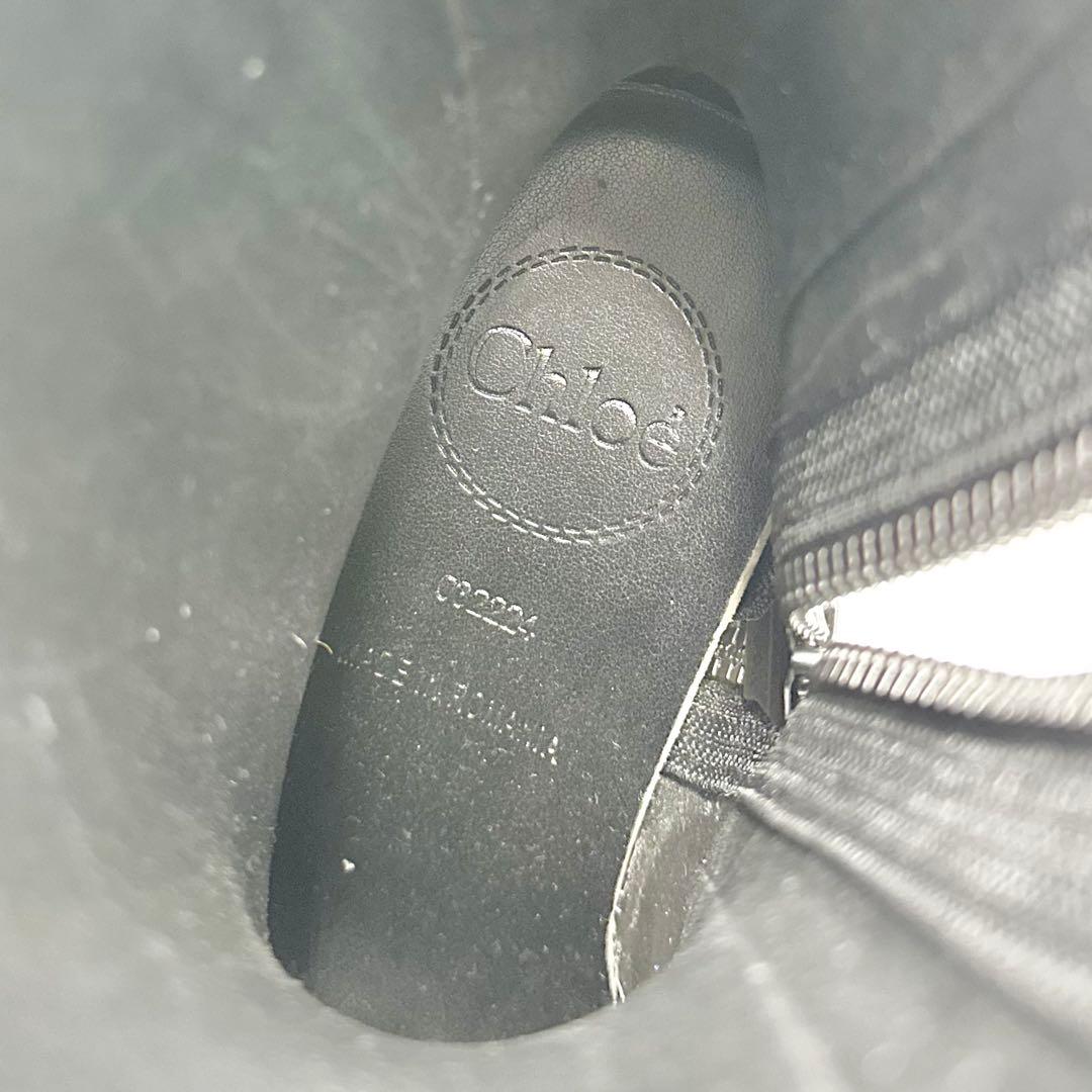 Chloe BETTY レインブーツ サイドジップ ラバーソール 黒 35