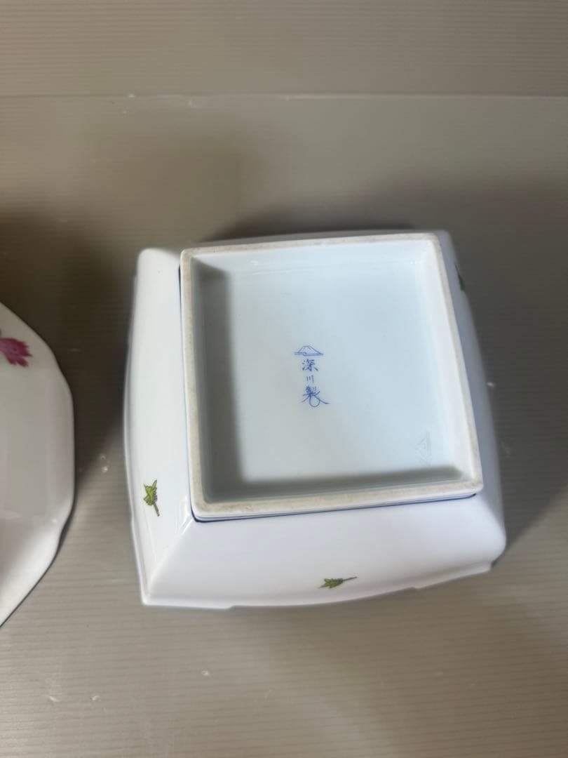 2606 深川製磁　香蘭社　まとめ売り　鉢2客　蓋付碗1客　急須1客