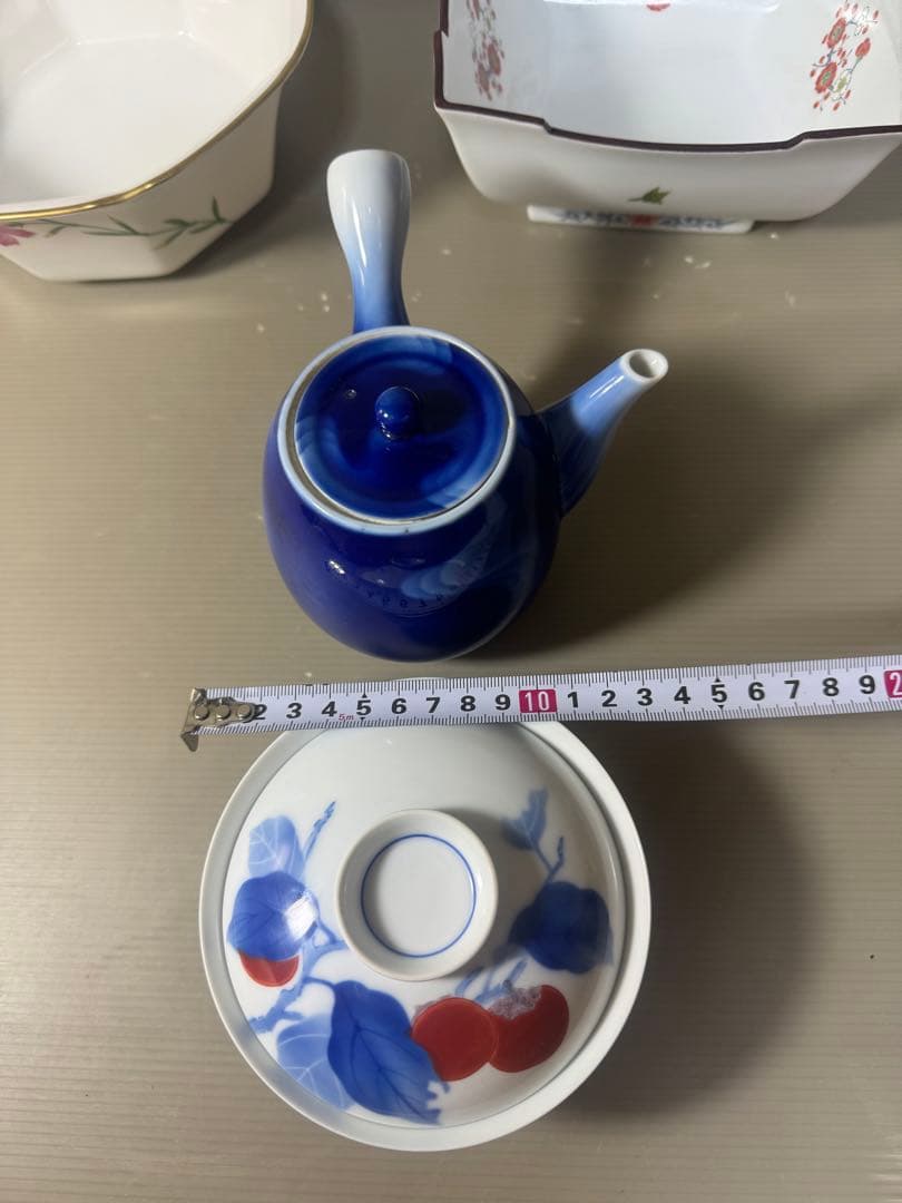 2606 深川製磁　香蘭社　まとめ売り　鉢2客　蓋付碗1客　急須1客