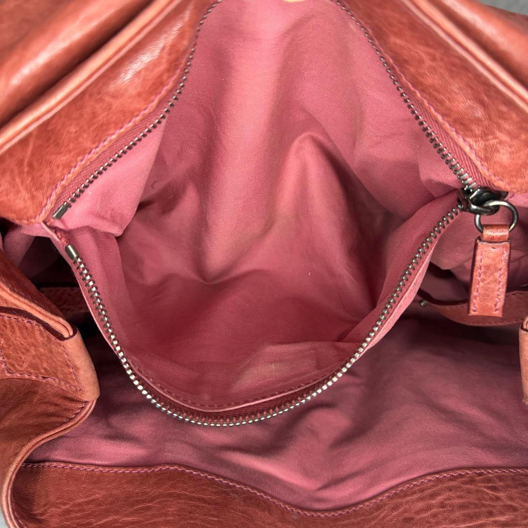 MIU MIU ミュウミュウ シープスキン レザー ブラウン バッグ フラップ付