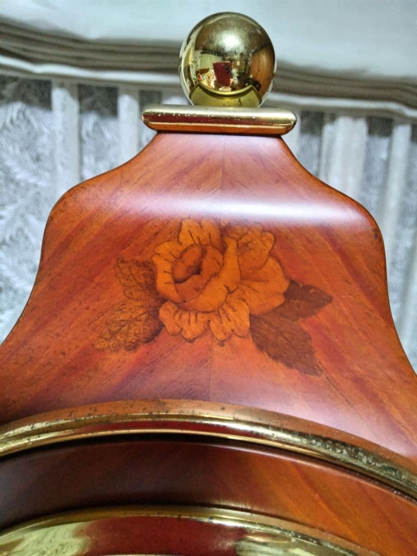 アンティーク 象嵌 振り子置き時計 ジャンク