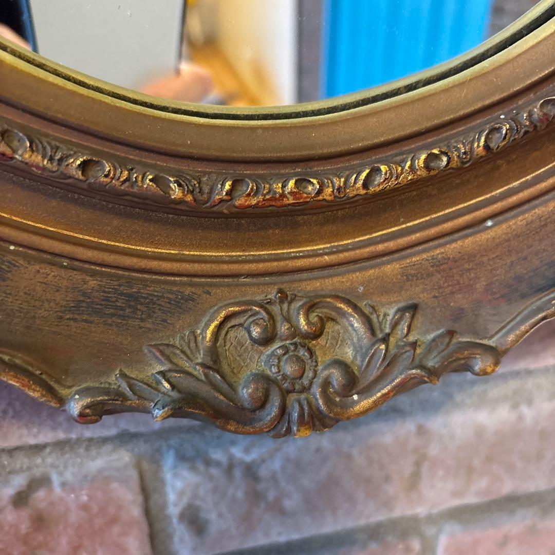 アンティーク　ミラー　楕円