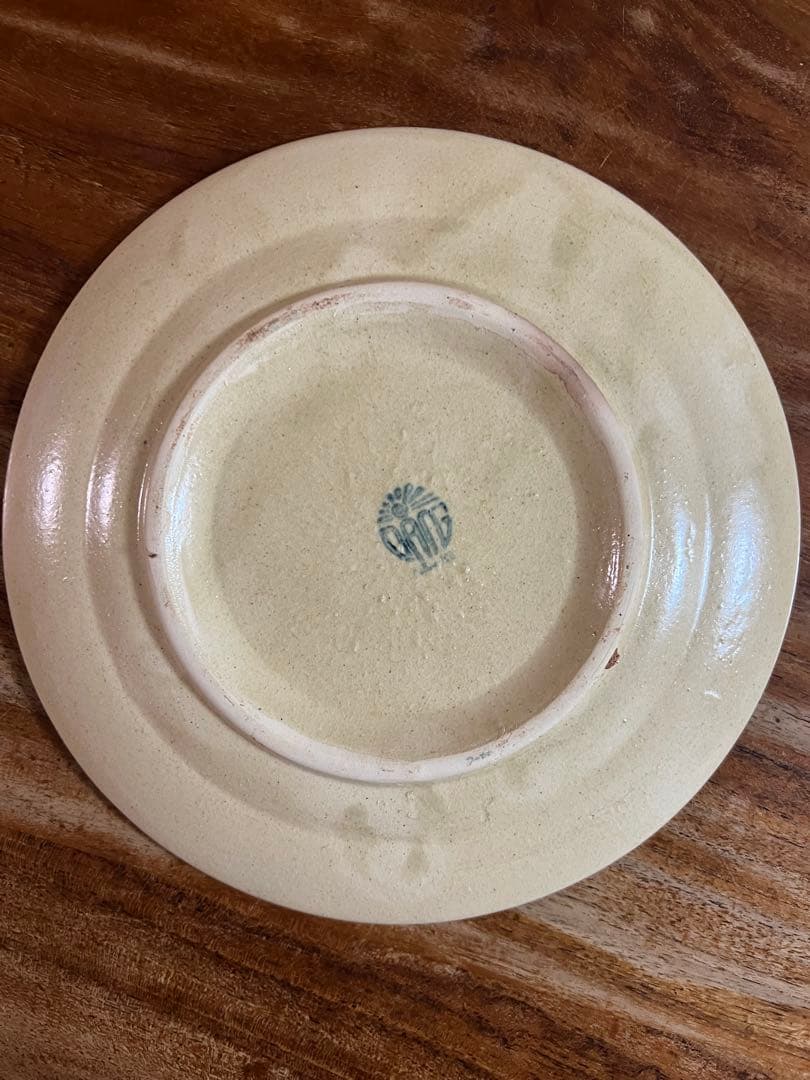 ベトナム　 ソンベ焼き　花柄皿 5枚セット 約21.5cm