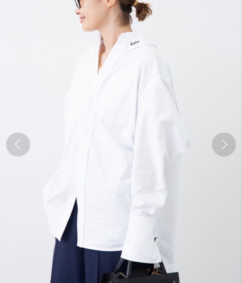 トップス MADISONBLUE SWING TWISTED SH OX STRIPE