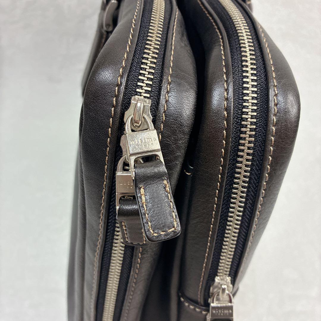美品　ウルティマトーキョー ビジネスバッグ 2way ブリーフケース 3層 本革