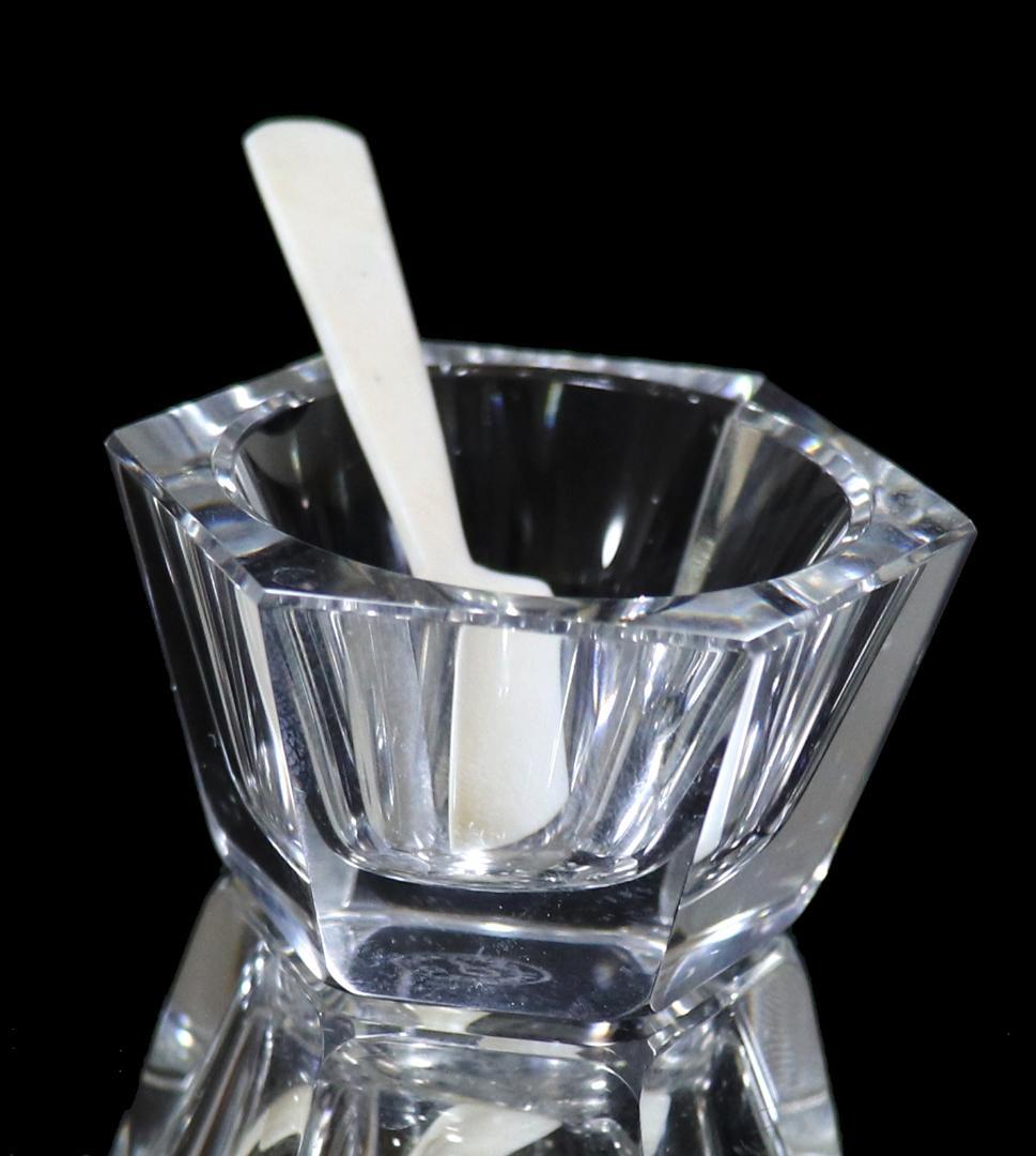 オールド・バカラ 稀少 マスタードポット ペア スプーン付属 刻印有 美品