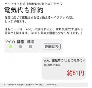 ★新品！【ダイニチ工業】ハイブリッド式加湿器 HD-C300H(W) ホワイト