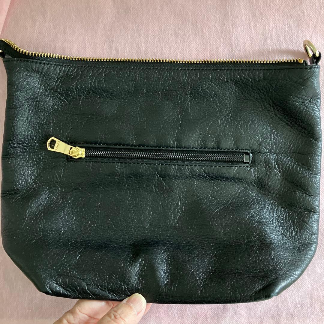 ラシット ソフトレザーショルダーバッグ　2way ブラック