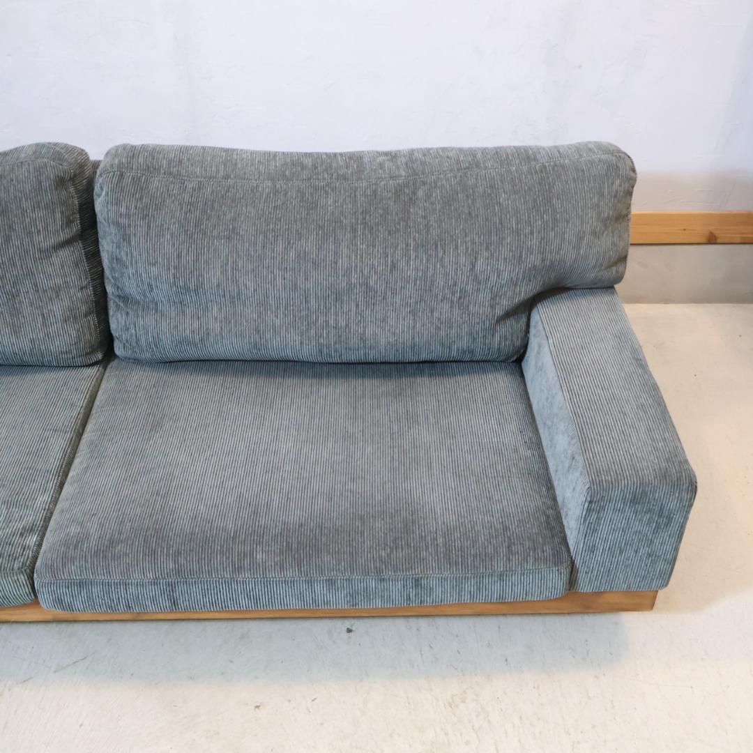 マスターウォール ウォールナット材 デニッシュ 3人掛けソファ ３シーター 3P