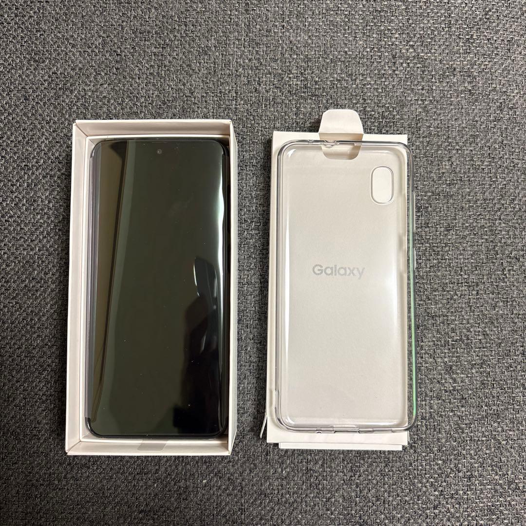 スマートフォン GalaxyA21 ブラック クリアケース付き　取扱説明書付き