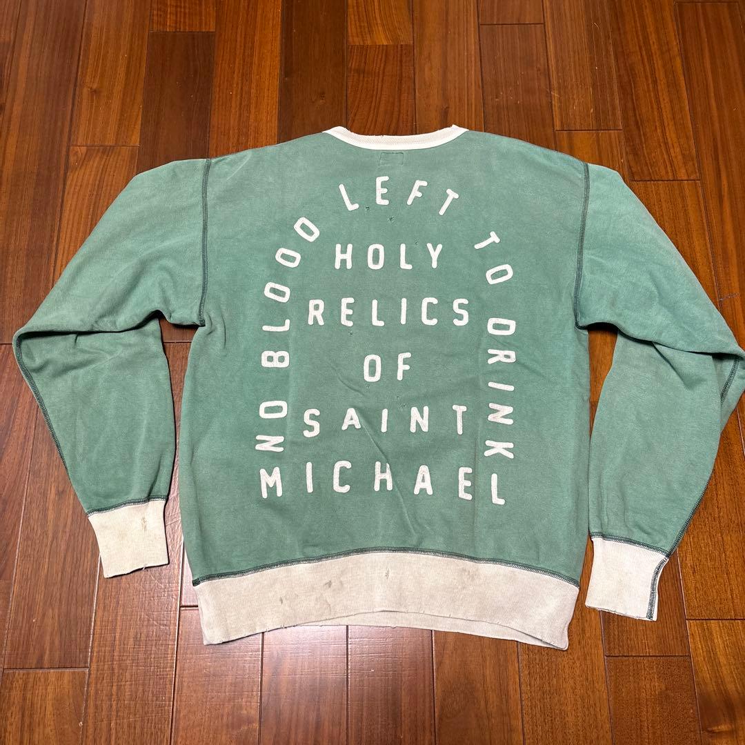 SAINT Mxxxxxx SM-S22-0000-040 グリーンスエット