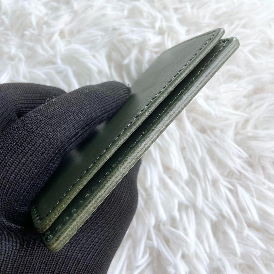 未使用級　エンダースキーマ　名刺入れ　カードケース　オールレザー　グリーン