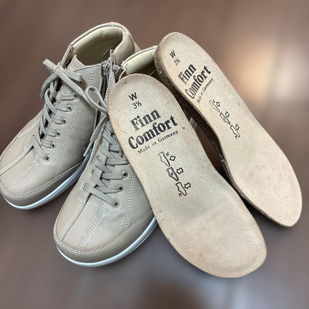 未使用フィンコンフォート ショートブーツ 2989ベージュ 3.5(23cm)