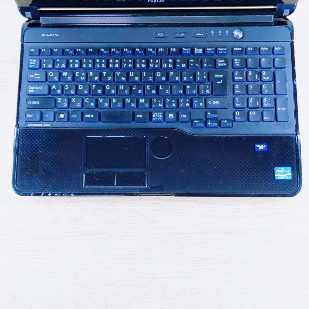 快適SSD！ メモリ8GB 富士通ノートパソコン 初期設定済み PC カメラ付き