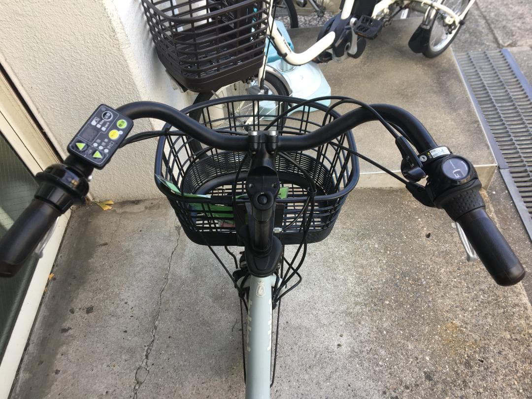 地域限定送料無料　ビッケ　12,3AH　子供乗せ　水色　神戸市　電動自転車