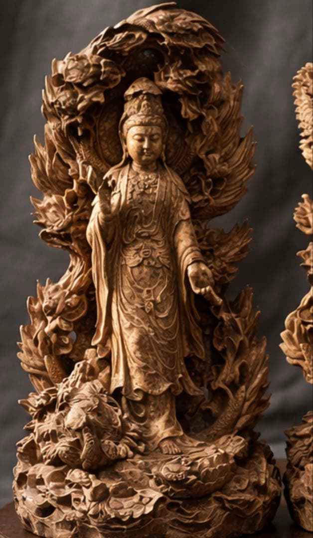 【2/10までの限定出品】木製仏像アート 4体構成｜配置で完成する立体作品