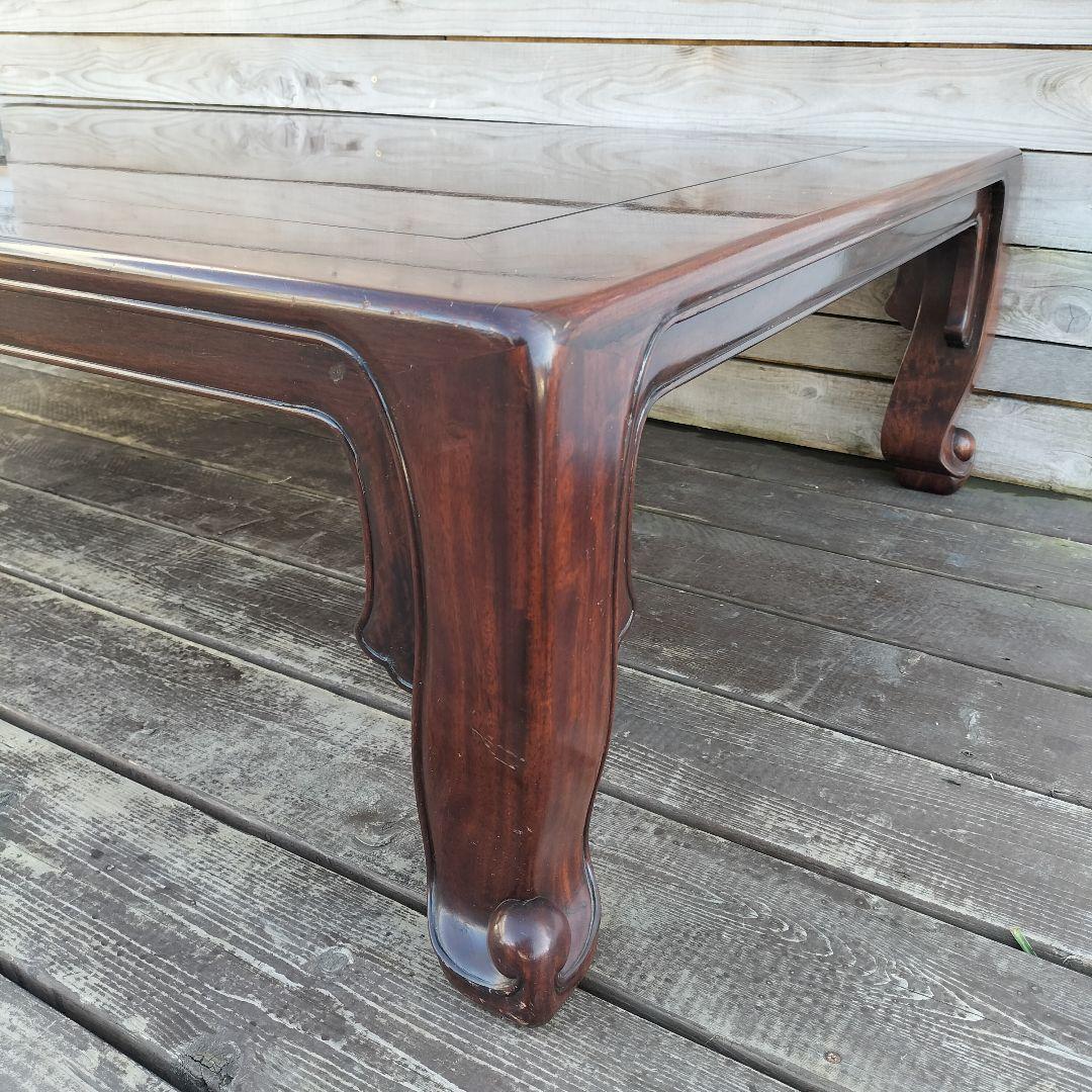 M♦ばんばん送料込　漆塗り　紫檀(シタン)　無垢材　唐木　座卓