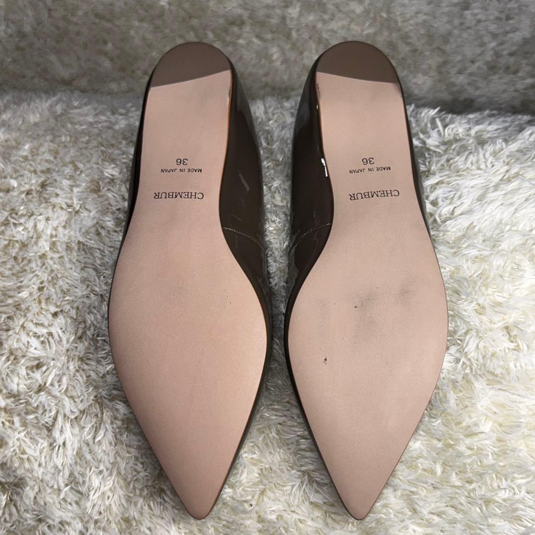 極美品CHEMBUR チェンバー　パンプス　エナメル　23cm