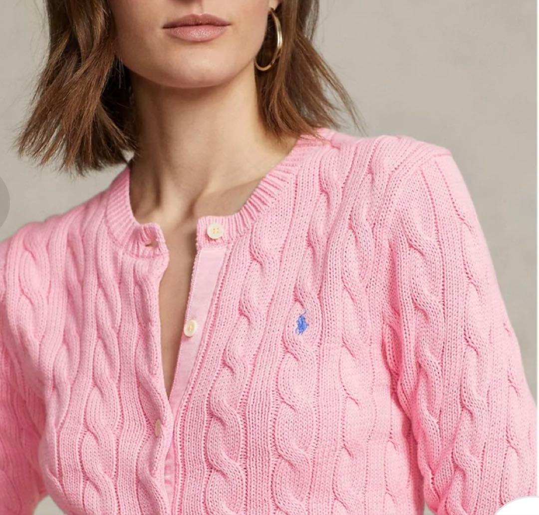 ポロ ラルフローレン コットン ニット ケーブル カーディガン 大人気✨極美品