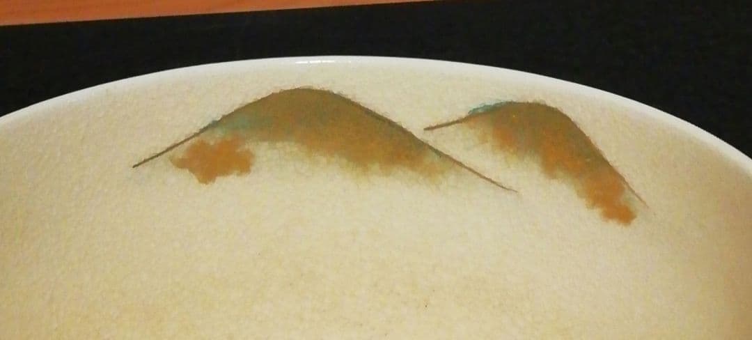 宗楽書付　杉田祥平作　清閑寺　色絵　松の坂道　銘『暁雲』　茶碗　共箱　茶道具