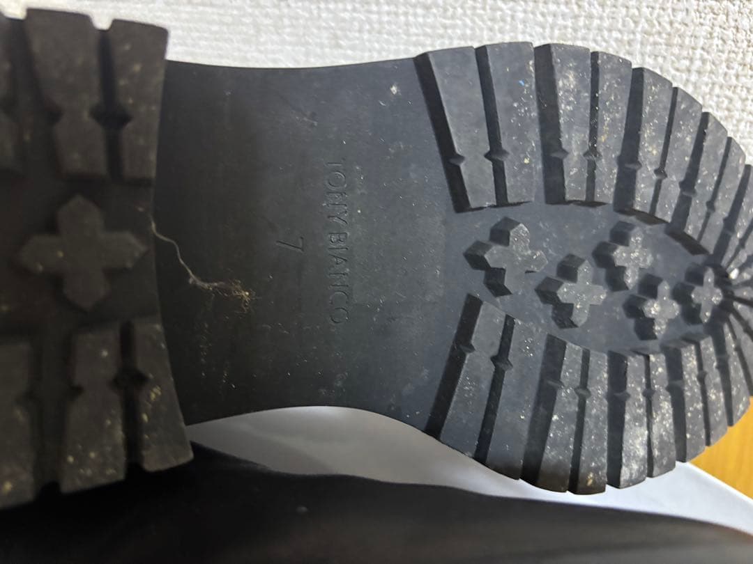 K*o様 トニービアンコ　サイドゴアブーツ ブラック レザー 厚底