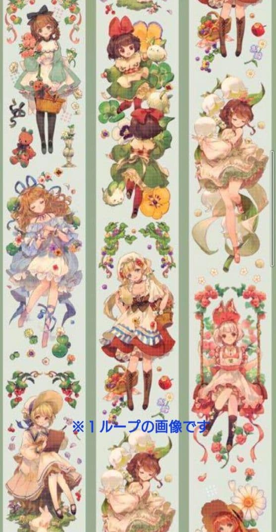 のこり１✩再販✩J31＃仲夏游(水晶PET)切り売り海外人物マステ女の子