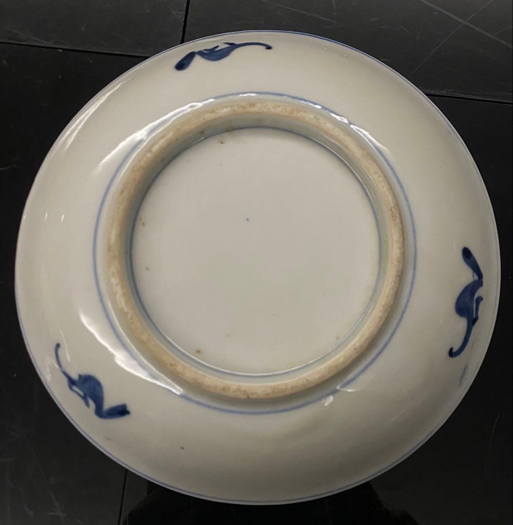 古伊万里染付山水文皿　6枚セット