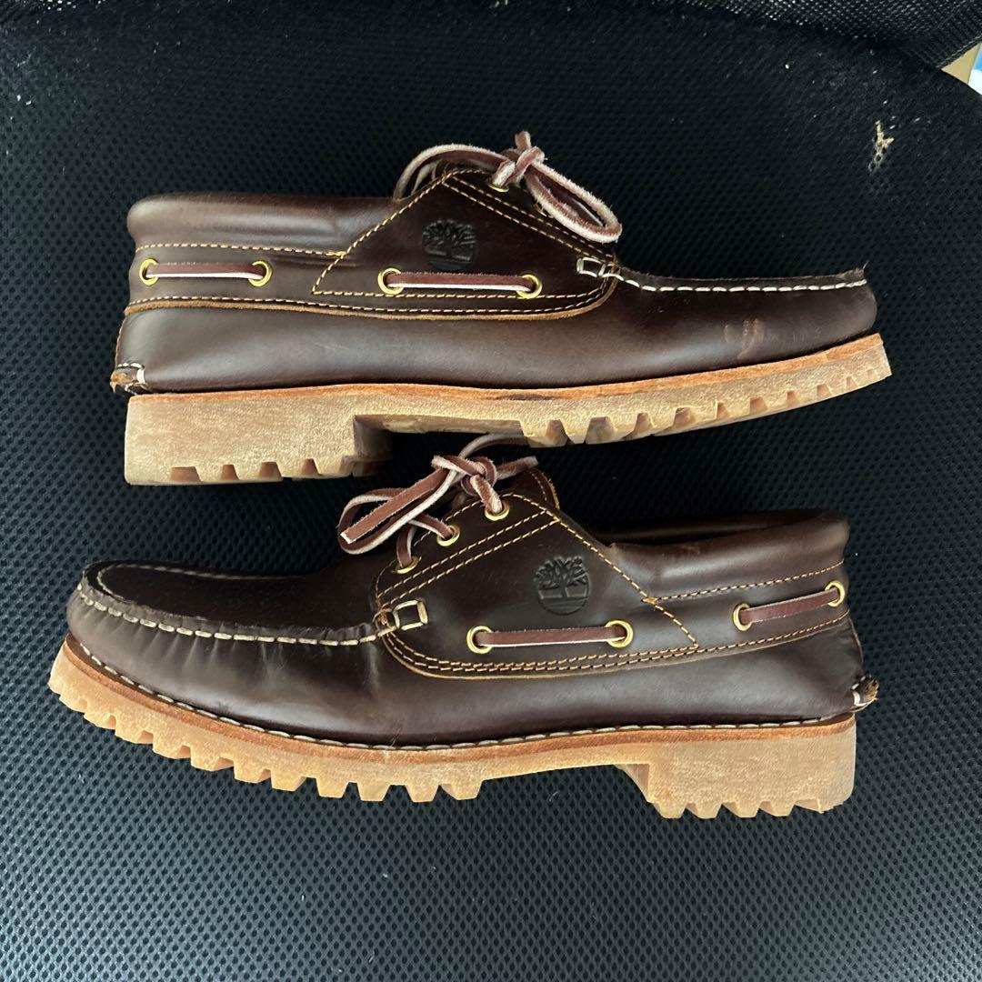 Timberland ブラウンレザー デッキシューズ