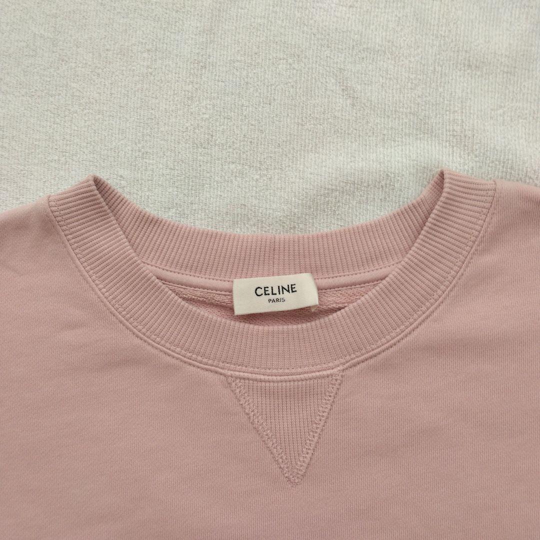 CELINE ピンク ロゴ スウェット Mサイズ