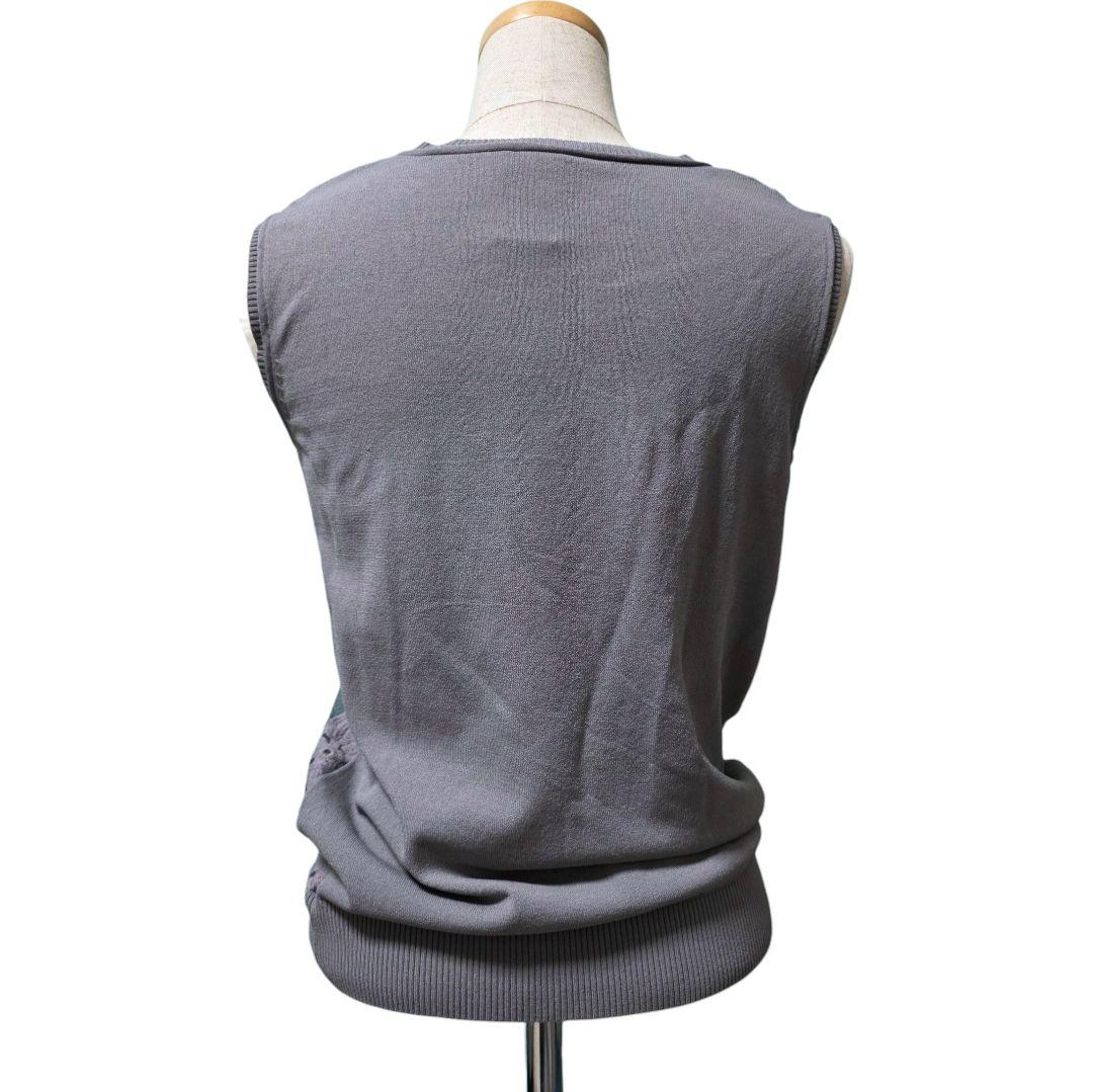 Sov. グレー 花柄 ニットアンサンブル