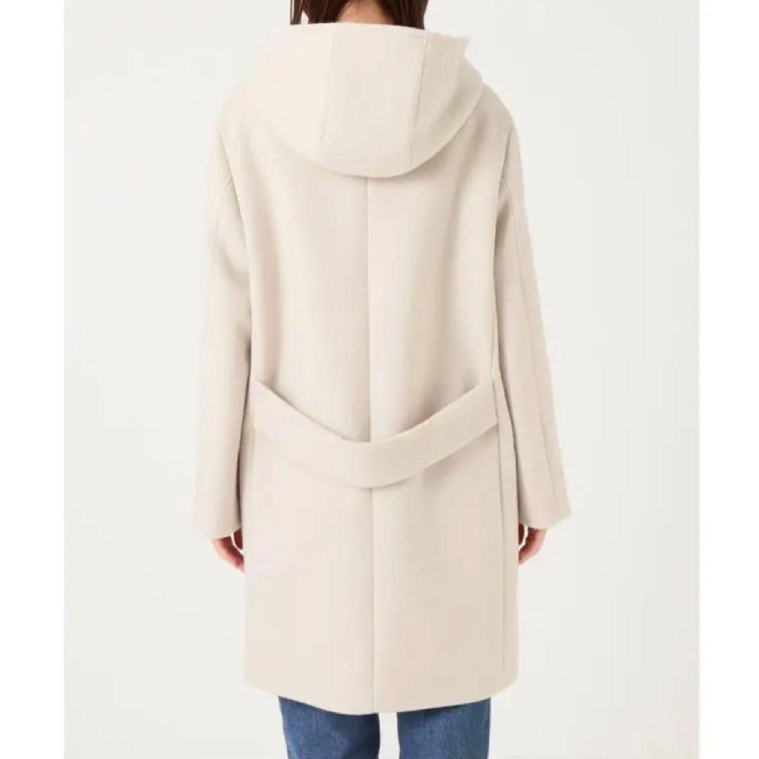 イエナ 二重織りシャルムフードコクーンコート 36 アイボリー系 DMW